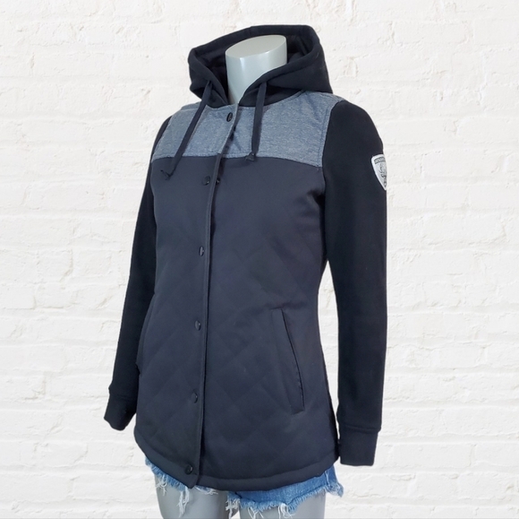 686 Autumn Insulated DWR Coated Hooded Fitted Quilt Jacket Size XS - Picture 1 of 15